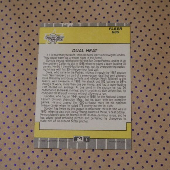 Dual Heat #635 Baseball Card - Picture 2 of 2